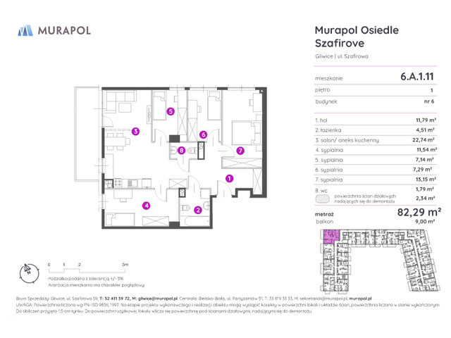 Mieszkanie w inwestycji Murapol Osiedle Szafirove, symbol 6.A.1.11 » nportal.pl