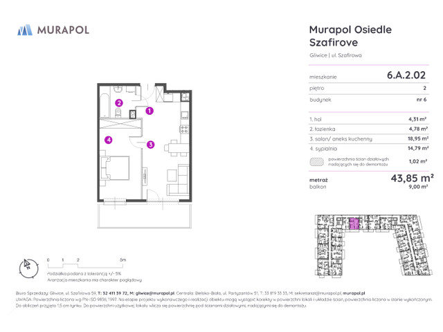 Mieszkanie w inwestycji Murapol Osiedle Szafirove, symbol 6.A.2.02 » nportal.pl