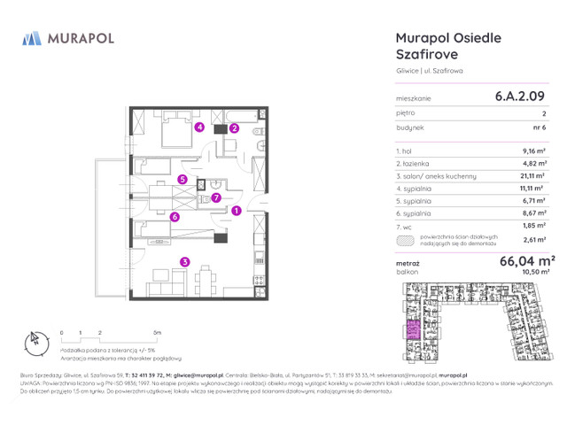 Mieszkanie w inwestycji Murapol Osiedle Szafirove, symbol 6.A.2.09 » nportal.pl