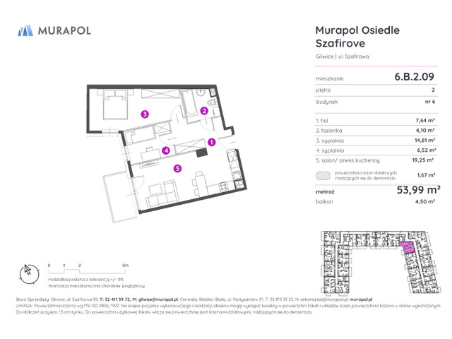 Mieszkanie w inwestycji Murapol Osiedle Szafirove, symbol 6.B.2.09 » nportal.pl