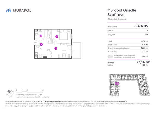 Mieszkanie w inwestycji Murapol Osiedle Szafirove, symbol 6.A.4.05 » nportal.pl