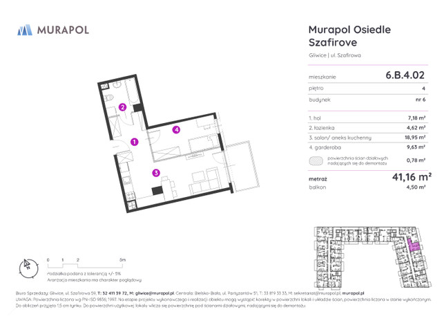Mieszkanie w inwestycji Murapol Osiedle Szafirove, symbol 6.B.4.02 » nportal.pl