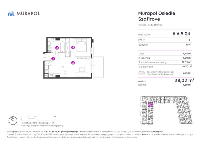 Mieszkanie w inwestycji Murapol Osiedle Szafirove, symbol 6.A.5.04 » nportal.pl