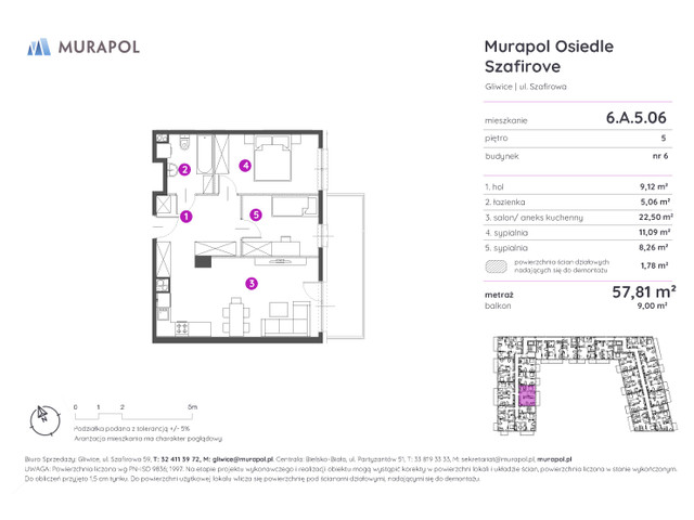 Mieszkanie w inwestycji Murapol Osiedle Szafirove, symbol 6.A.5.06 » nportal.pl