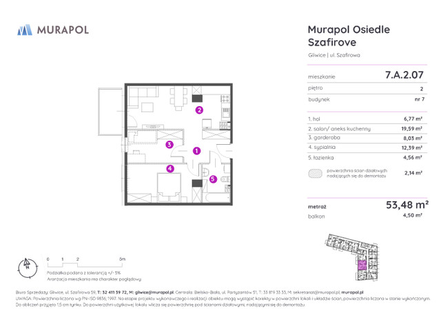 Mieszkanie w inwestycji Murapol Osiedle Szafirove, symbol 7.A.2.07 » nportal.pl
