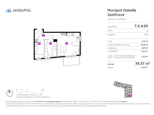 Mieszkanie w inwestycji Murapol Osiedle Szafirove, symbol 7.A.4.05 » nportal.pl