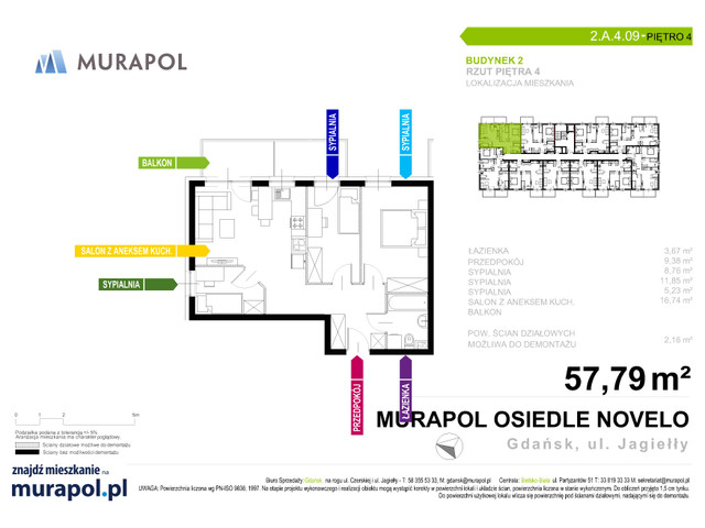 Mieszkanie w inwestycji Murapol Osiedle Novelo, symbol 2.A.4.09 » nportal.pl