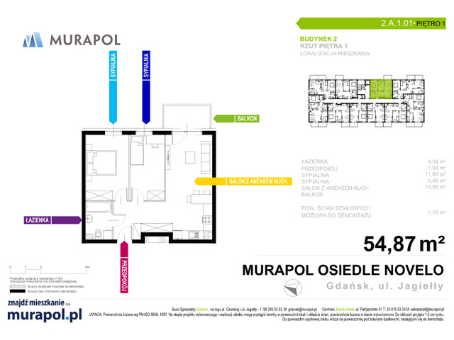 Mieszkanie w inwestycji Murapol Osiedle Novelo, symbol 2.A.1.01 » nportal.pl