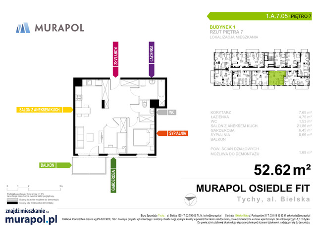 Mieszkanie w inwestycji Murapol Osiedle Fit, symbol 1.A.7.05 » nportal.pl