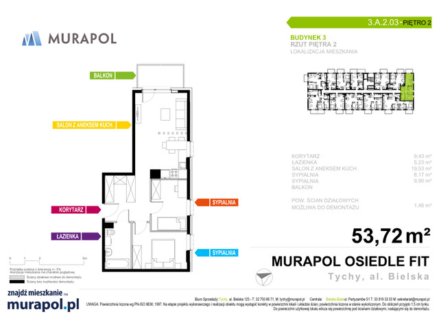 Mieszkanie w inwestycji Murapol Osiedle Fit, symbol 3.A.2.03 » nportal.pl