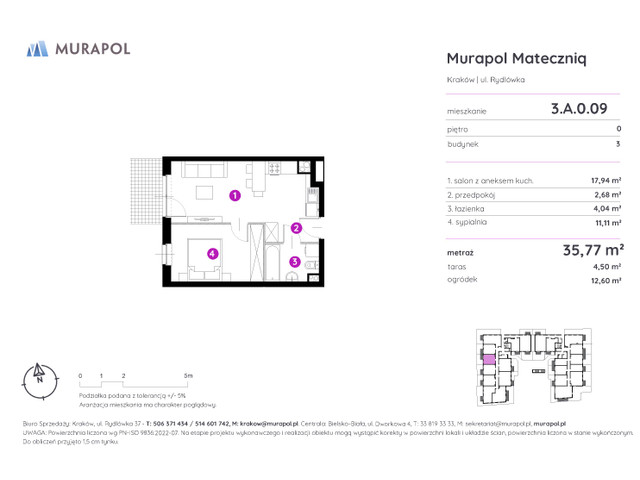Mieszkanie w inwestycji Murapol Mateczniq, symbol 3.A.0.09 » nportal.pl