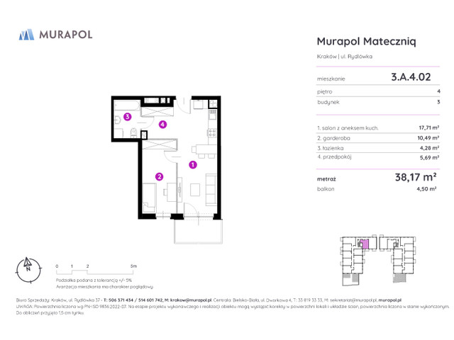 Mieszkanie w inwestycji Murapol Mateczniq, symbol 3.A.4.02 » nportal.pl