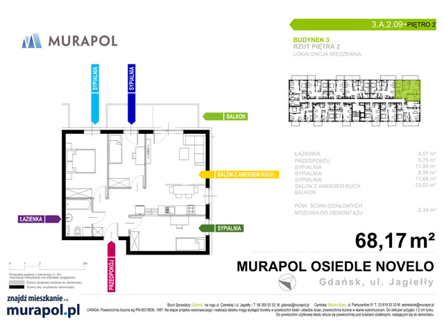 Mieszkanie w inwestycji Murapol Osiedle Novelo, symbol 3.A.2.09 » nportal.pl