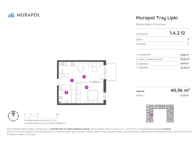 Mieszkanie w inwestycji Murapol Trzy Lipki, symbol 1.A.2.12 » nportal.pl