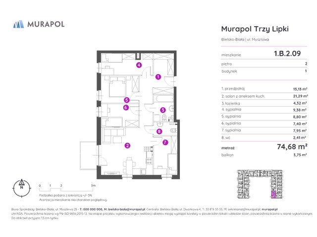Mieszkanie w inwestycji Murapol Trzy Lipki, symbol 1.B.2.09 » nportal.pl