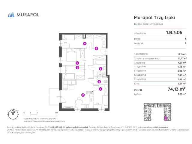 Mieszkanie w inwestycji Murapol Trzy Lipki, symbol 1.B.3.06 » nportal.pl