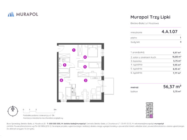 Mieszkanie w inwestycji Murapol Trzy Lipki, symbol 4.A.1.07 » nportal.pl