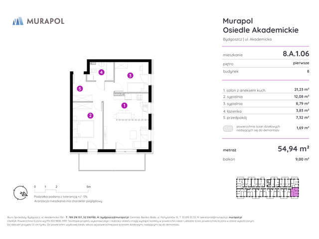 Mieszkanie w inwestycji Murapol Osiedle Akademickie, symbol 8.A.1.06 » nportal.pl