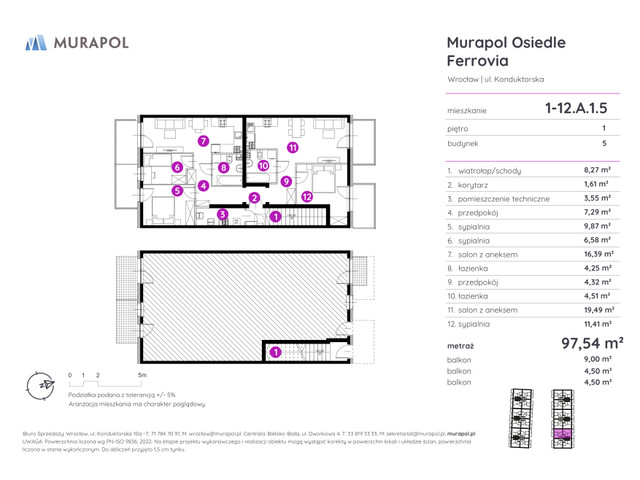 Mieszkanie w inwestycji Murapol Osiedle Ferrovia, symbol 1-12.A.1.5 » nportal.pl