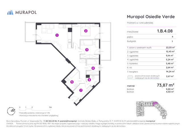 Mieszkanie w inwestycji Murapol Osiedle Verde, symbol 1.B.4.08 » nportal.pl