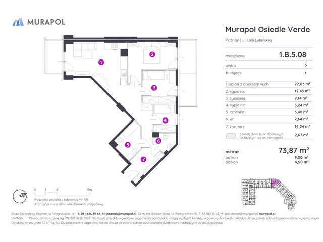 Mieszkanie w inwestycji Murapol Osiedle Verde, symbol 1.B.5.08 » nportal.pl