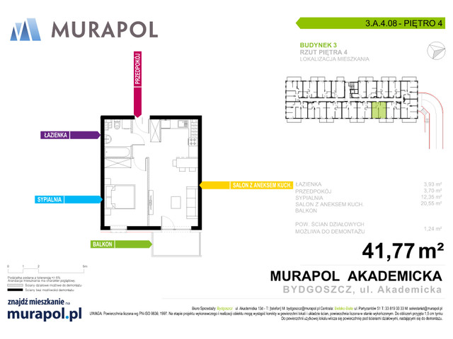 Mieszkanie w inwestycji Murapol Osiedle Akademickie, symbol 3.A.4.08 » nportal.pl