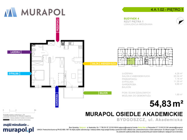 Mieszkanie w inwestycji Murapol Osiedle Akademickie, symbol 4.A.1.02 » nportal.pl