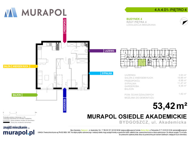 Mieszkanie w inwestycji Murapol Osiedle Akademickie, symbol 4.A.4.01 » nportal.pl