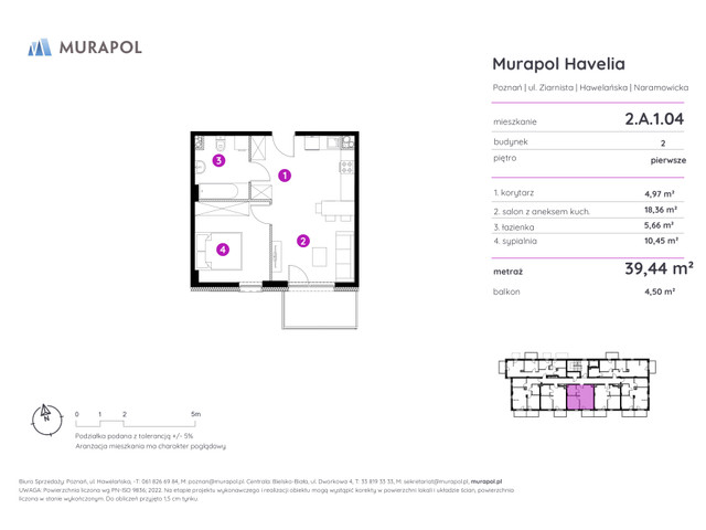 Mieszkanie w inwestycji Murapol Havelia, symbol 2.A.1.04 » nportal.pl