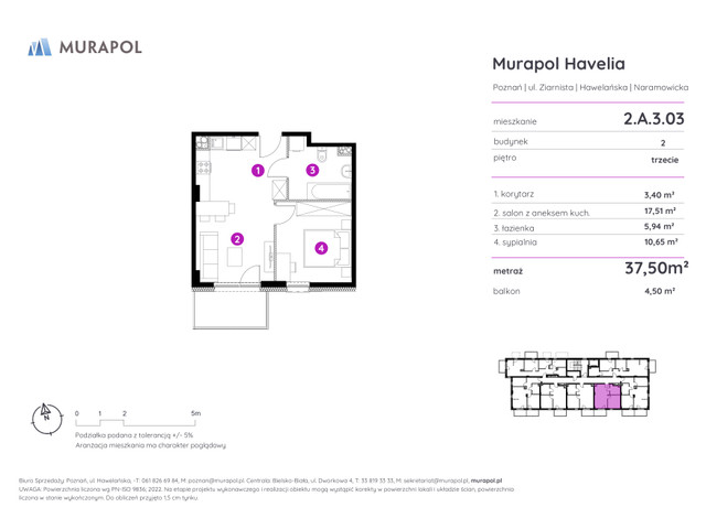 Mieszkanie w inwestycji Murapol Havelia, symbol 2.A.3.03 » nportal.pl