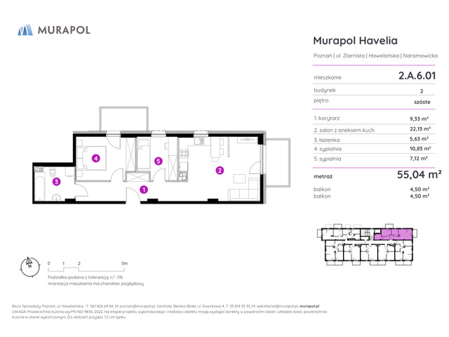 Mieszkanie w inwestycji Murapol Havelia, symbol 2.A.6.01 » nportal.pl