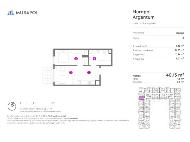 Mieszkanie w inwestycji Murapol Argentum, symbol 1.B.0.05 » nportal.pl