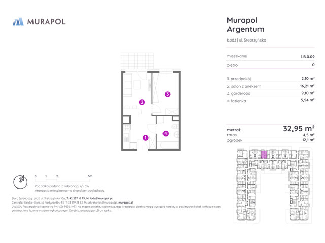 Mieszkanie w inwestycji Murapol Argentum, symbol 1.B.0.09 » nportal.pl