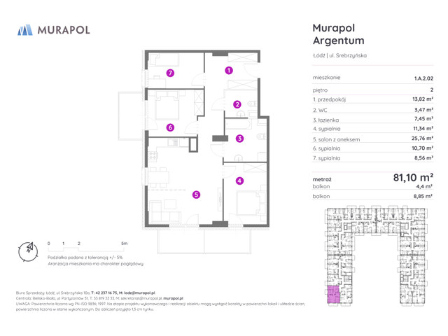Mieszkanie w inwestycji Murapol Argentum, symbol 1.A.2.02 » nportal.pl