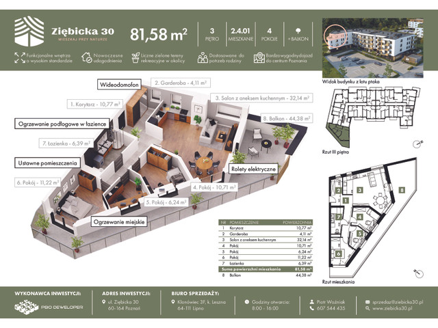 Mieszkanie w inwestycji Ziębicka 30, symbol 2.4.01 » nportal.pl