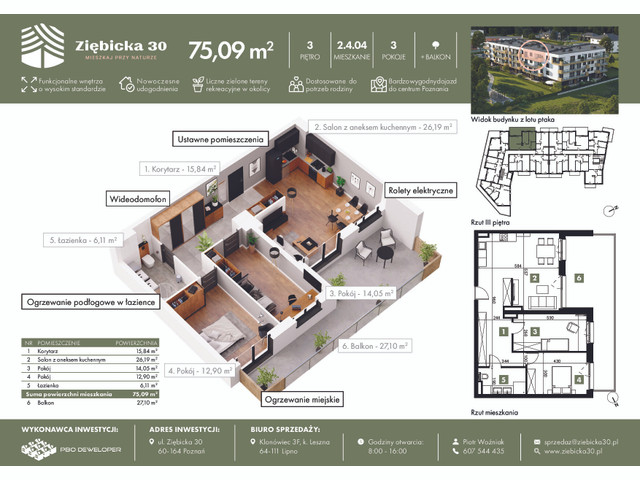 Mieszkanie w inwestycji Ziębicka 30, symbol 2.4.04 » nportal.pl