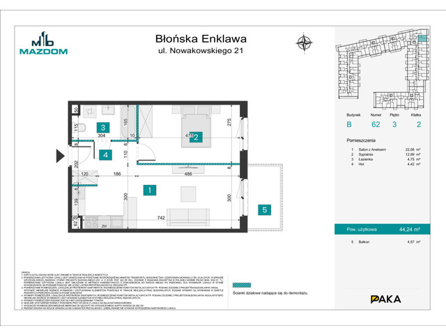 Mieszkanie w inwestycji Błońska Enklawa, symbol B.62 » nportal.pl