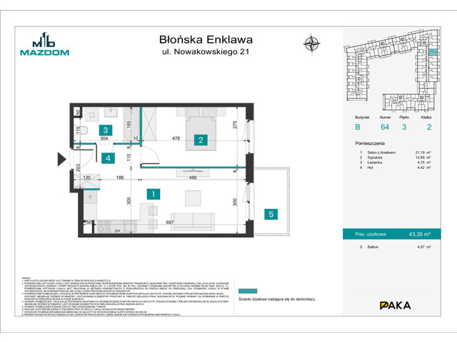Mieszkanie w inwestycji Błońska Enklawa, symbol B.64 » nportal.pl
