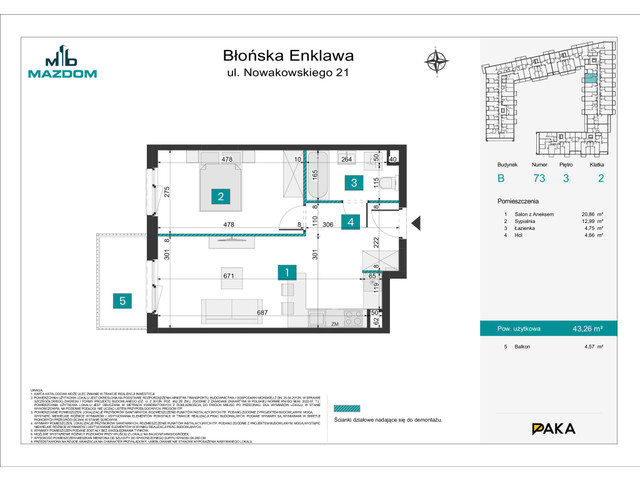 Mieszkanie w inwestycji Błońska Enklawa, symbol B.73 » nportal.pl