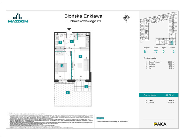 Mieszkanie w inwestycji Błońska Enklawa, symbol B.77 » nportal.pl