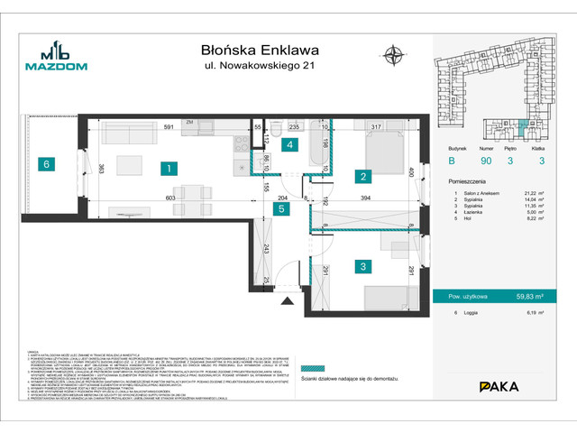 Mieszkanie w inwestycji Błońska Enklawa, symbol B.90 » nportal.pl