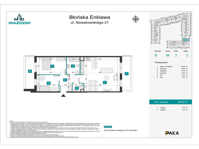 Mieszkanie w inwestycji Błońska Enklawa, symbol B.94 » nportal.pl