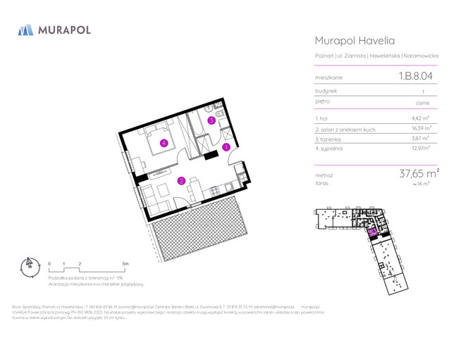 Mieszkanie w inwestycji Murapol Havelia, symbol 1.B.8.04 » nportal.pl
