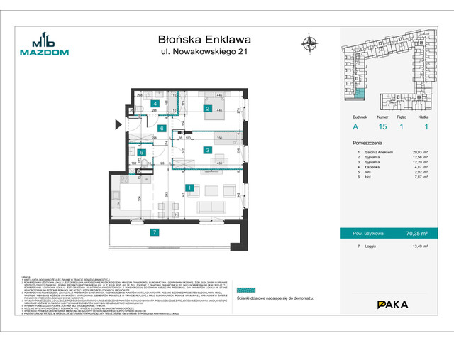 Mieszkanie w inwestycji Błońska Enklawa, symbol A.15 » nportal.pl