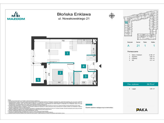 Mieszkanie w inwestycji Błońska Enklawa, symbol A.21 » nportal.pl