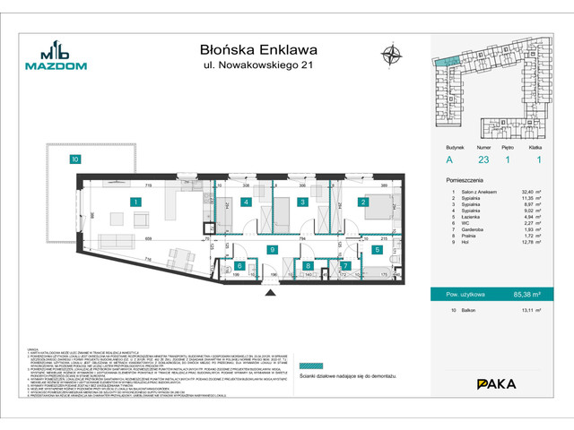 Mieszkanie w inwestycji Błońska Enklawa, symbol A.23 » nportal.pl