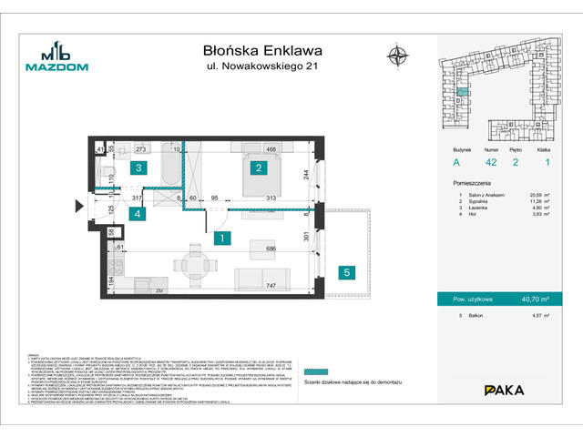 Mieszkanie w inwestycji Błońska Enklawa, symbol A.42 » nportal.pl