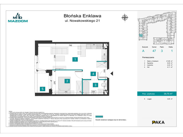 Mieszkanie w inwestycji Błońska Enklawa, symbol A.47 » nportal.pl