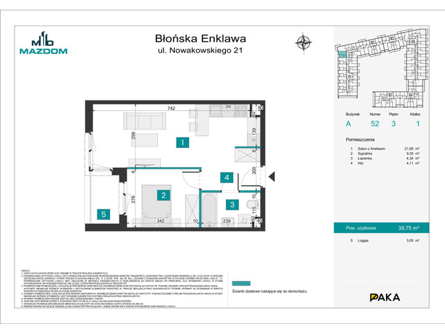 Mieszkanie w inwestycji Błońska Enklawa, symbol A.52 » nportal.pl