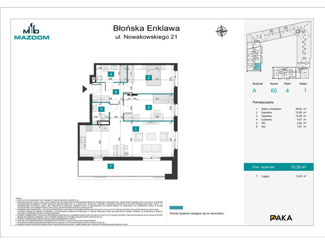 Mieszkanie w inwestycji Błońska Enklawa, symbol A.60 » nportal.pl